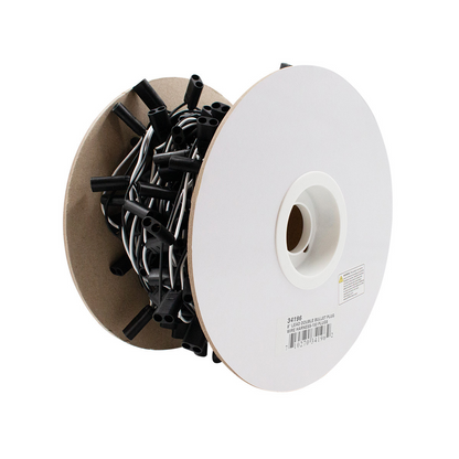 150 Count 2-Prong Female Bullet Plugs 16G Wire Harness Roll - 100' W/8" Lead Between Plugs