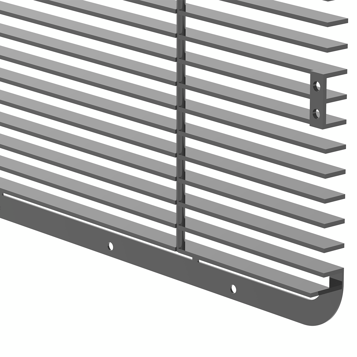 Aluminum Billet Style Grille Insert With Horizontal Bars For Peterbilt 389