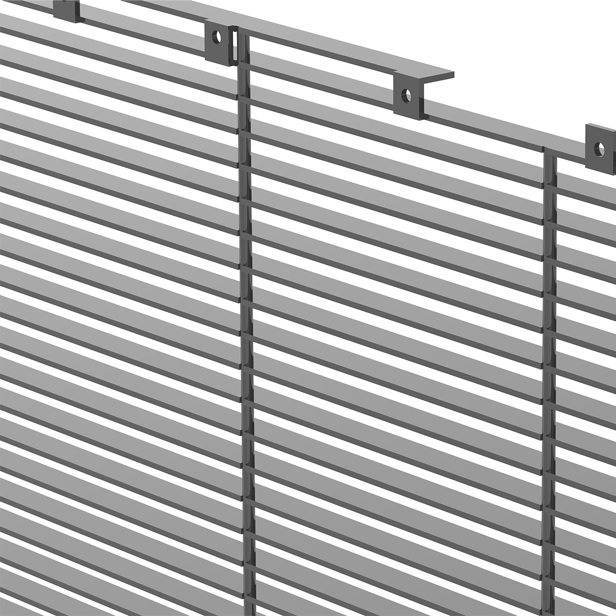 Aluminum Billet Style Grille Insert With Horizontal Bars For Peterbilt 389
