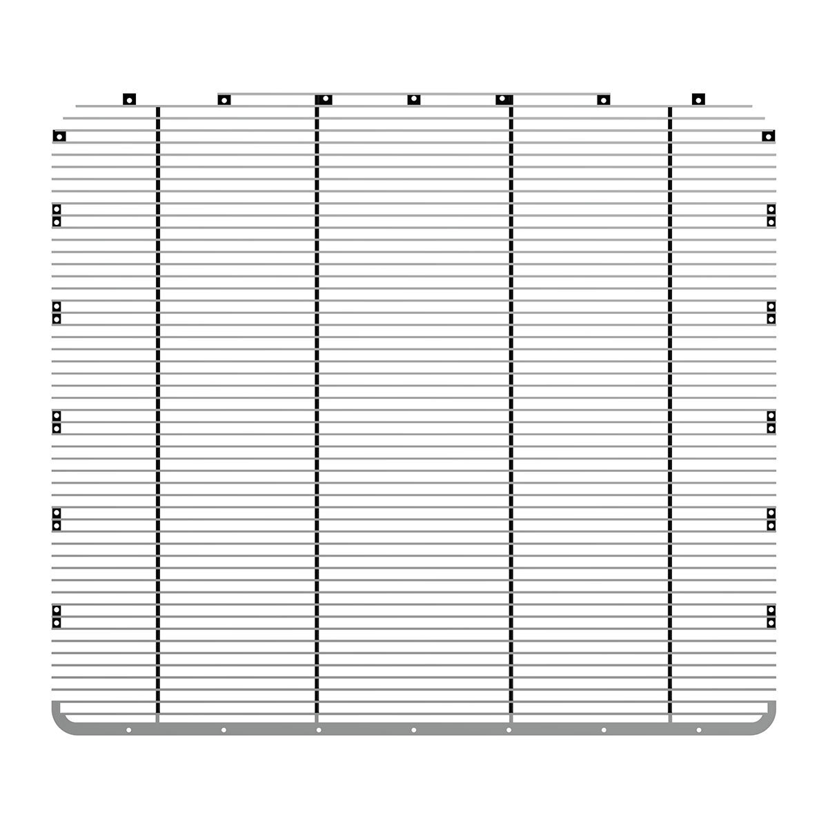 Aluminum Billet Style Grille Insert With Horizontal Bars For Peterbilt 389