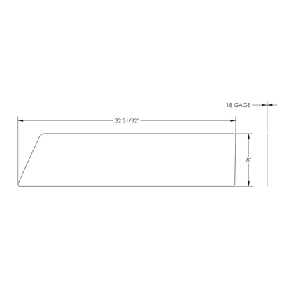 430 Stainless Steel 8" Chop Top Window Trim For 2006-2016 International Prostar With Sealed Vent Window (Pair)