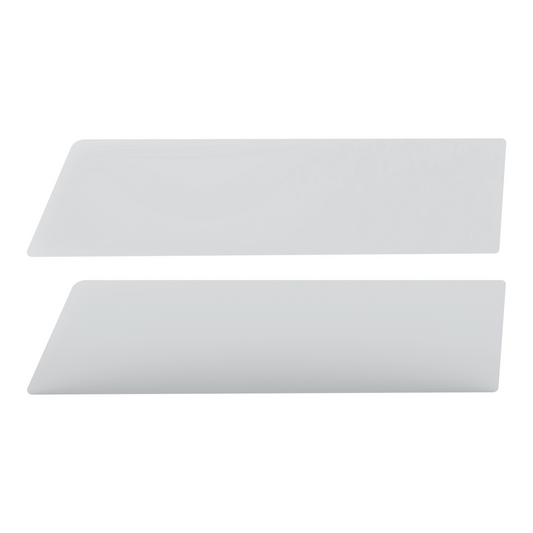 430 Stainless Steel 8" Chop Top Window Trim For 2006-2016 International Prostar With Sealed Vent Window (Pair)
