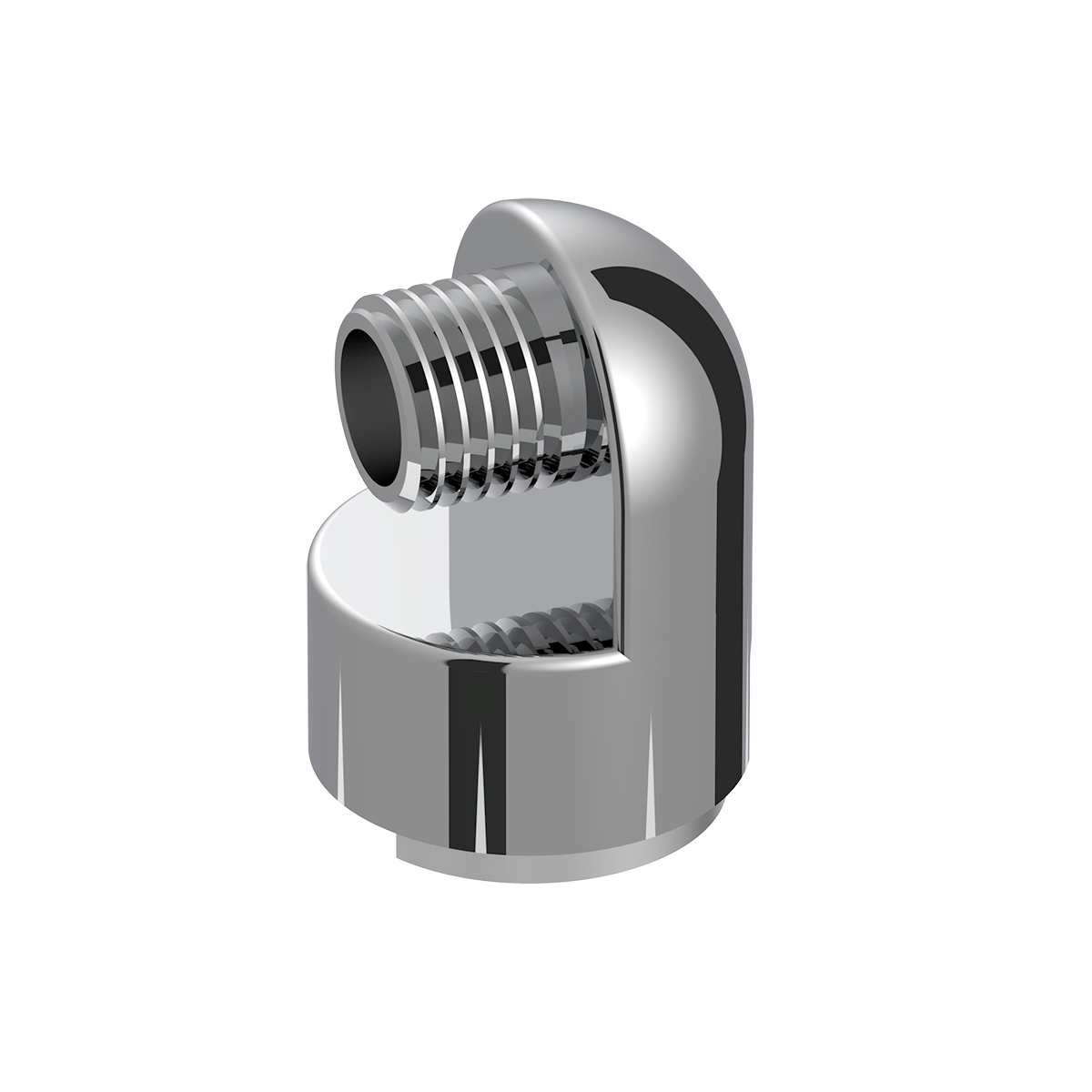 M30X3.5 Thread-On Gearshift Knob Chrome Mounting Adapter For Eaton Fuller Style 13/15/18 Speed - Horizontal (Bulk)