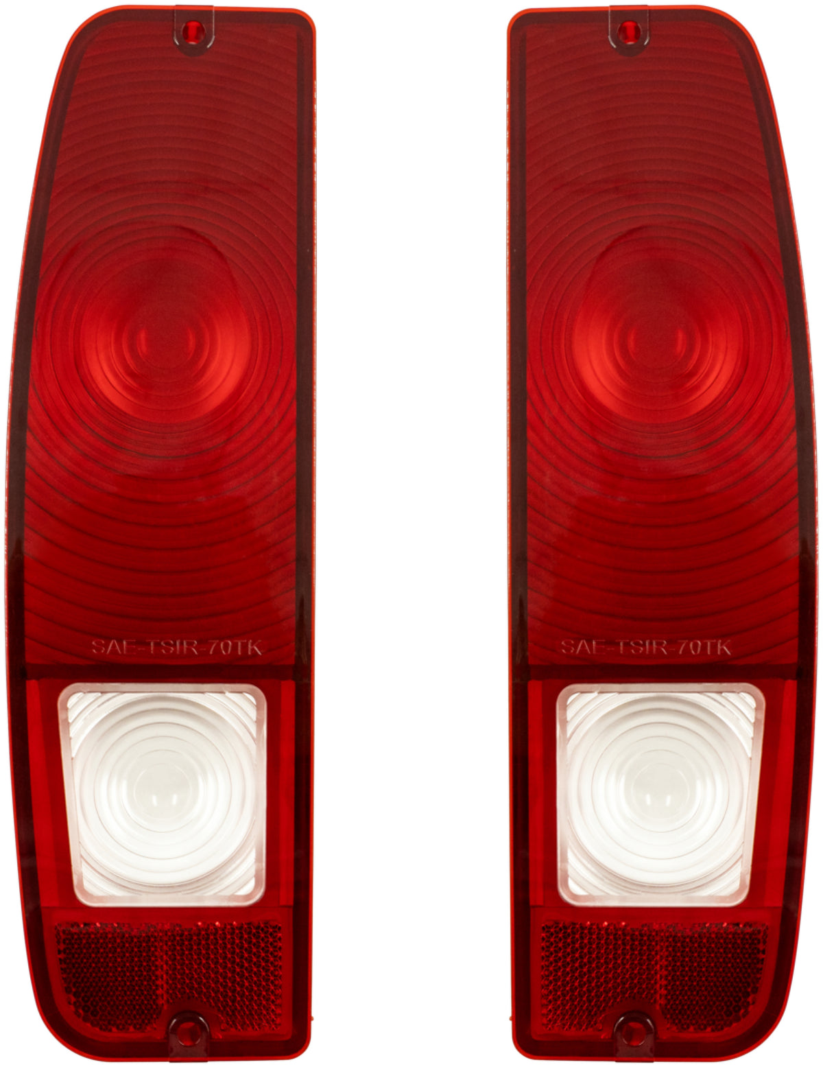 Bundle (2pcs): Tail Light Lens For 1967-1977 Ford Bronco-L/H; Tail Light Lens For 1967-1977 Ford Bronco-R/H