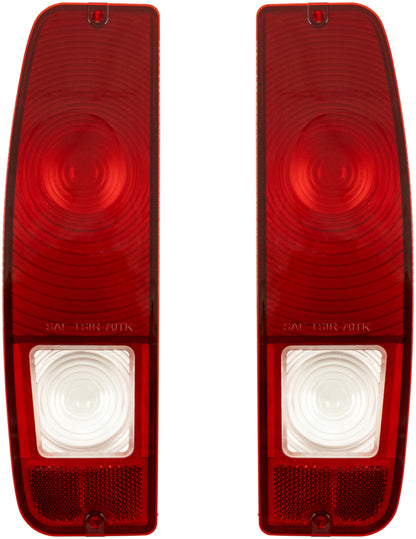 Bundle (2pcs): Tail Light Lens For 1967-1977 Ford Bronco-L/H; Tail Light Lens For 1967-1977 Ford Bronco-R/H