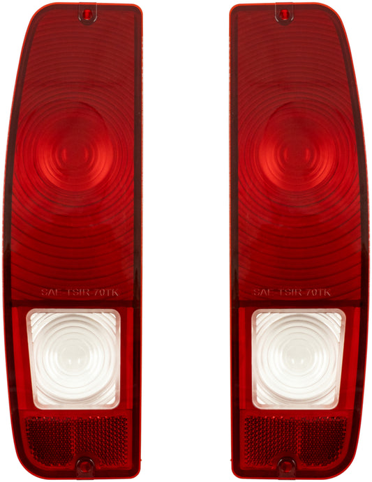Bundle (2pcs): Tail Light Lens For 1967-1977 Ford Bronco-L/H; Tail Light Lens For 1967-1977 Ford Bronco-R/H