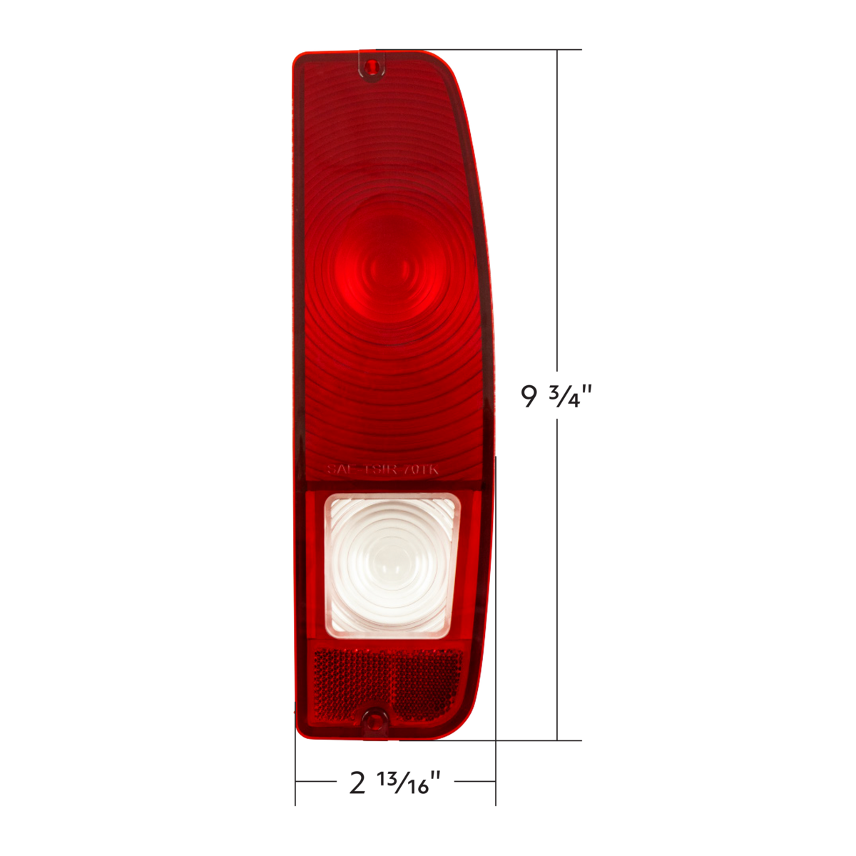Bundle (2pcs): Tail Light Lens For 1967-1977 Ford Bronco-L/H; Tail Light Lens For 1967-1977 Ford Bronco-R/H