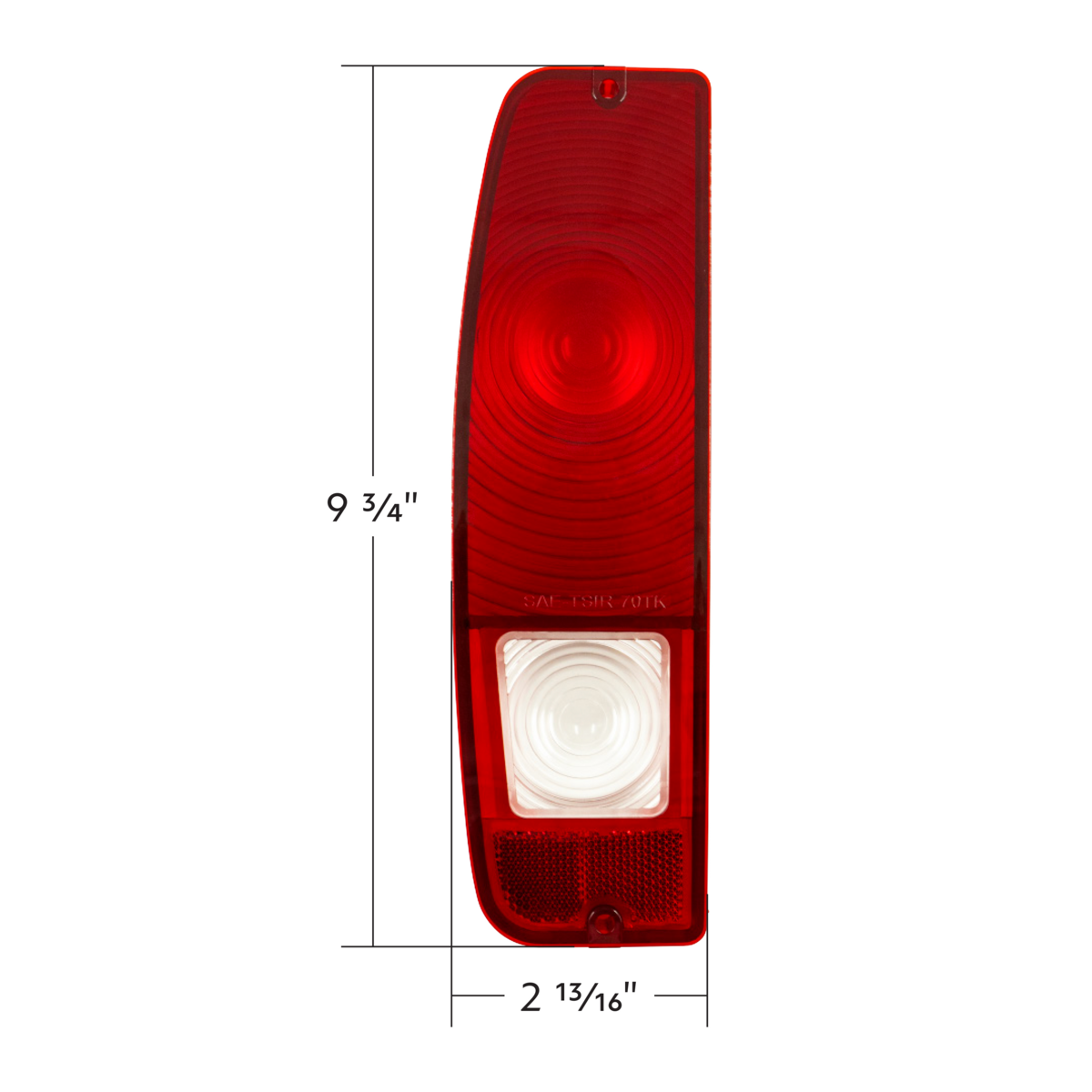 Bundle (2pcs): Tail Light Lens For 1967-1977 Ford Bronco-L/H; Tail Light Lens For 1967-1977 Ford Bronco-R/H