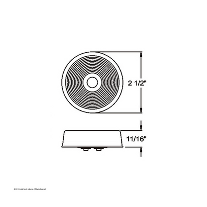 2.5" Round Light (Clearance/Marker) - Red Lens
