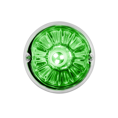 UltraBurst Glass Watermelon Flush Mount Kit With 18 LED Bulb-Green LED/Clear Lens
