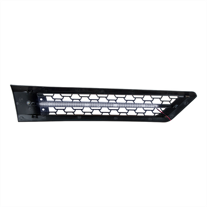 Hood Air Intake Grille With White LED For 2018-2024 Freightliner Cascadia 126 - Driver