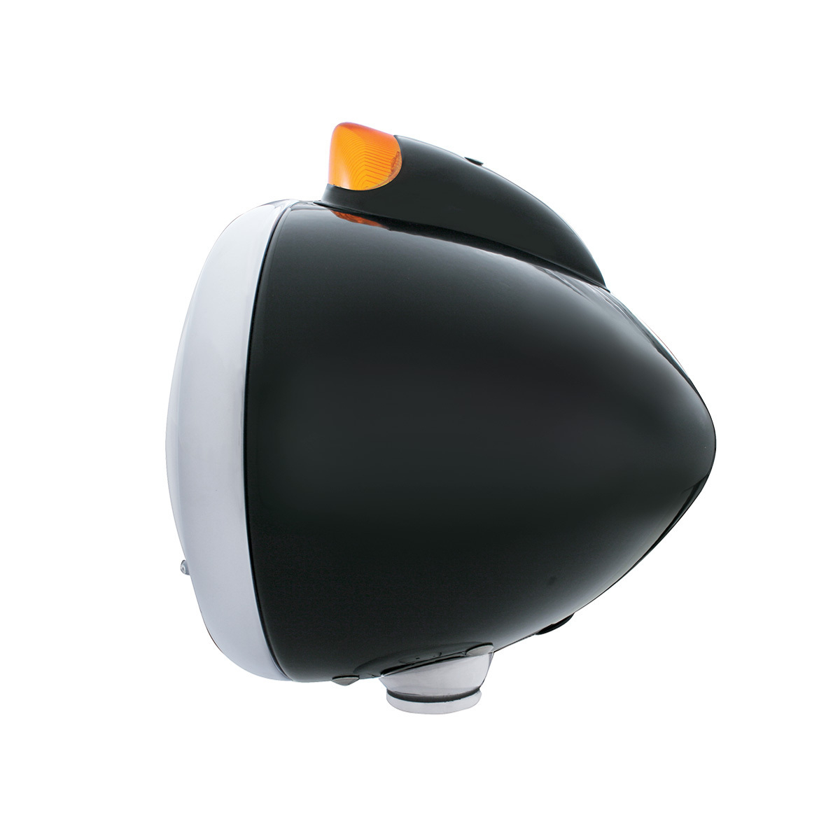 Black Guide 682-C Headlight H6024 & Original Style LED Signal - Amber Lens