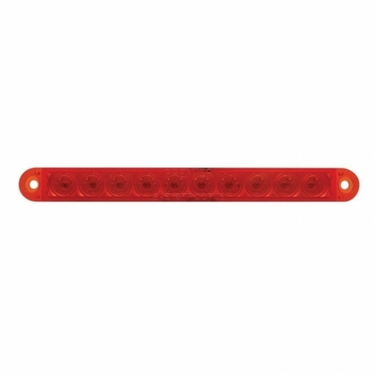 10 LED 6-1/2" Light Bar Only (Stop, Turn & Tail) - Red LED/Red Lens (Bulk)