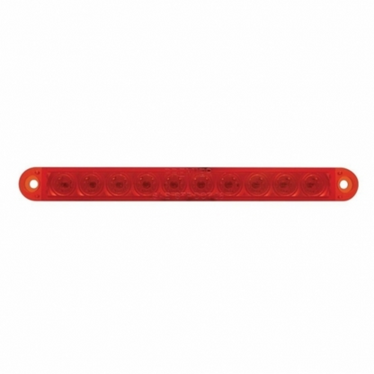 10 LED 6-1/2" Light Bar Only (Stop, Turn & Tail) - Red LED/Red Lens (Bulk)