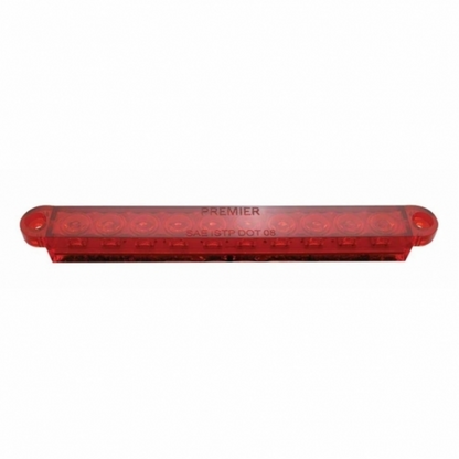 10 LED 6-1/2" Light Bar Only (Stop, Turn & Tail) - Red LED/Red Lens (Bulk)
