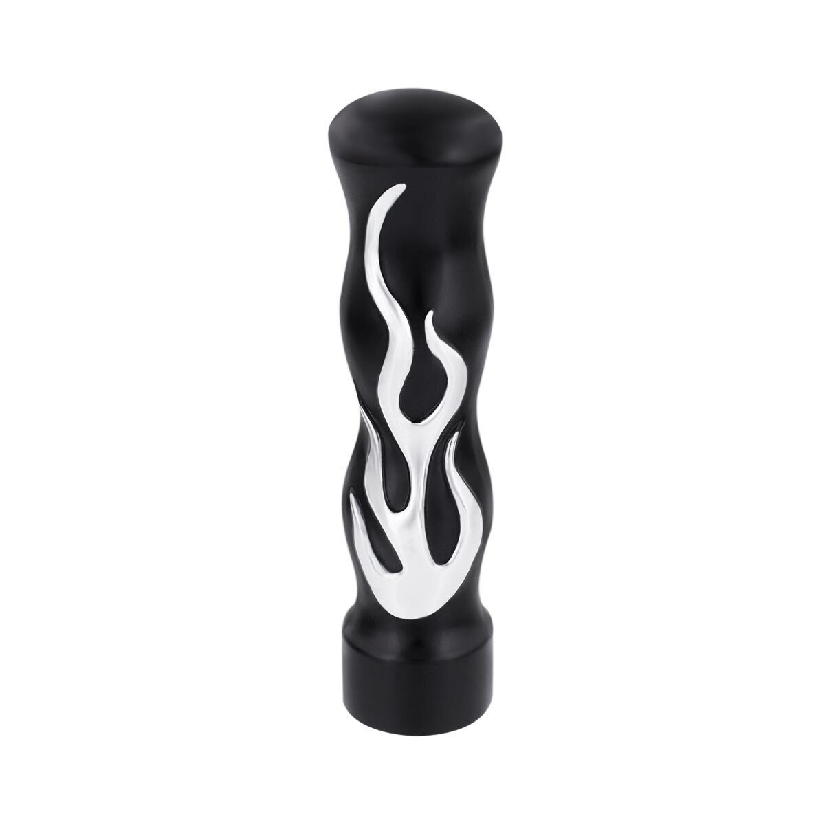1/2"-13 Thread On Flame Gearshift Knob - Black With Chrome Flame