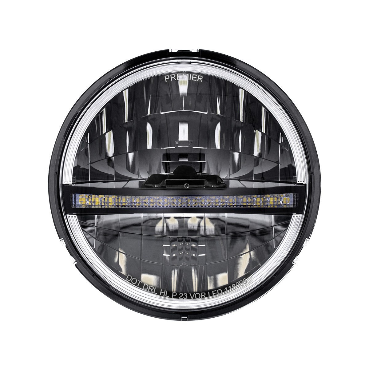 ULTRALIT - High Power LED 5-3/4" Headlight With LED DRL/Position Light - Black