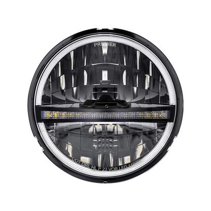 ULTRALIT - High Power LED 5-3/4" Headlight With LED DRL/Position Light - Black