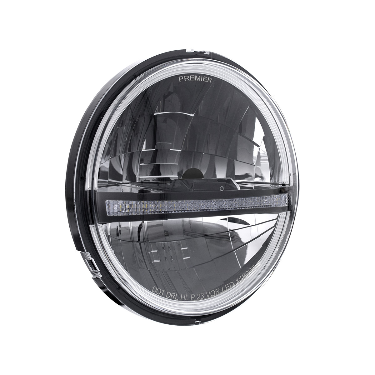 ULTRALIT - High Power LED 5-3/4" Headlight With LED DRL/Position Light - Black