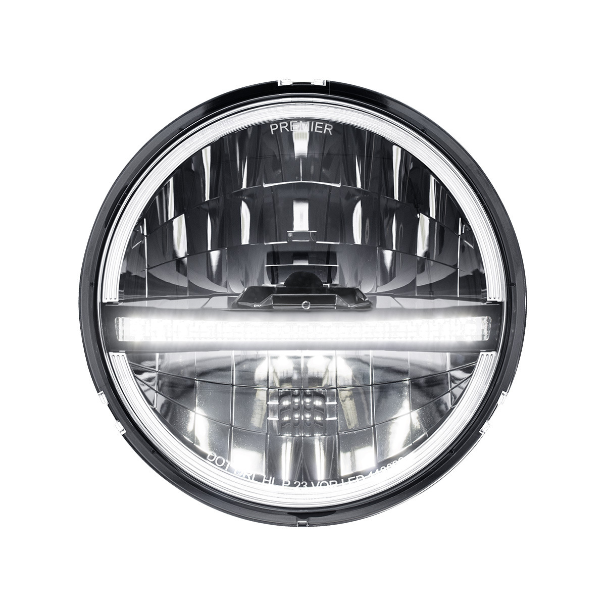 ULTRALIT - High Power LED 5-3/4" Headlight With LED DRL/Position Light - Black