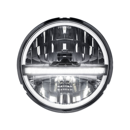 ULTRALIT - High Power LED 5-3/4" Headlight With LED DRL/Position Light - Black