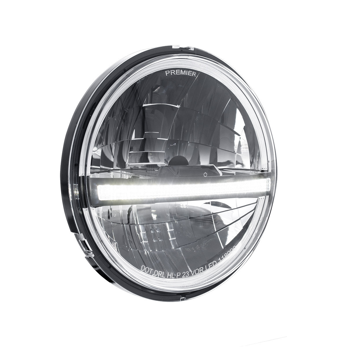 ULTRALIT - High Power LED 5-3/4" Headlight With LED DRL/Position Light - Black