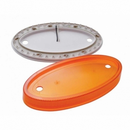 32 LED Large Emblem Light For Peterbilt - Amber LED/Amber Lens