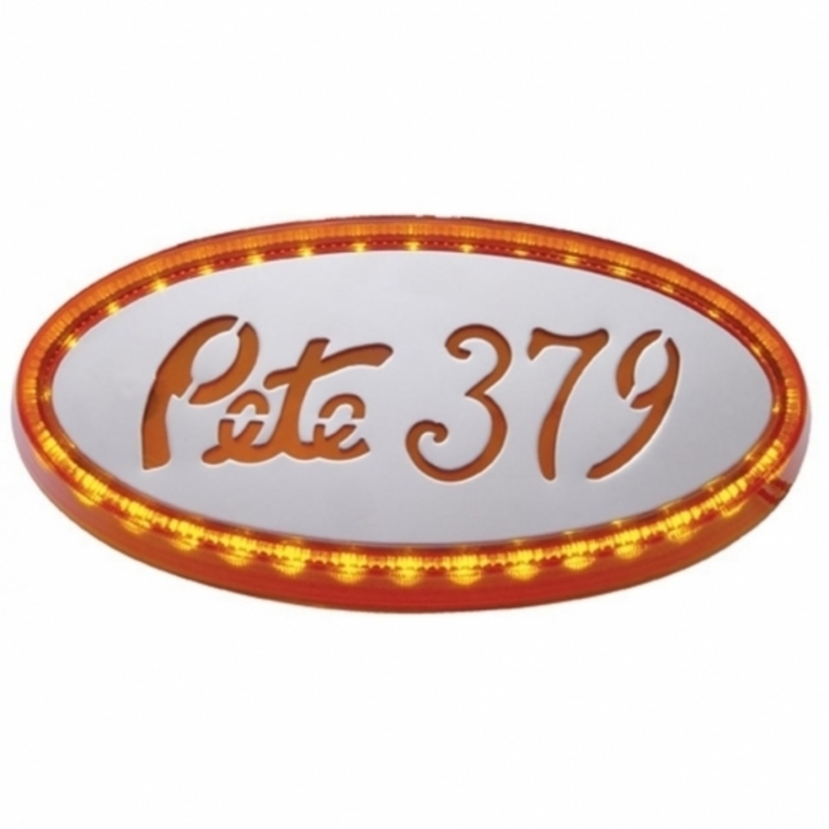 32 LED Large Emblem Light For Peterbilt - Amber LED/Amber Lens