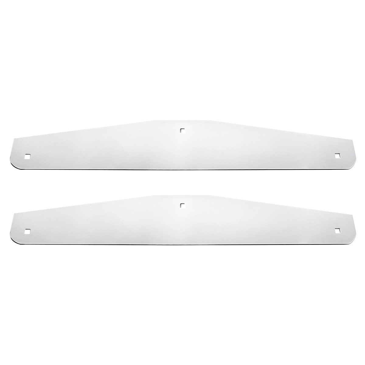 4" X 24" Chrome Standard Bottom Mud Flap Plate - Bolt Thru (Box of 2)
