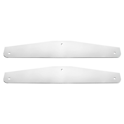 4" X 24" Chrome Standard Bottom Mud Flap Plate - Bolt Thru (Box of 2)