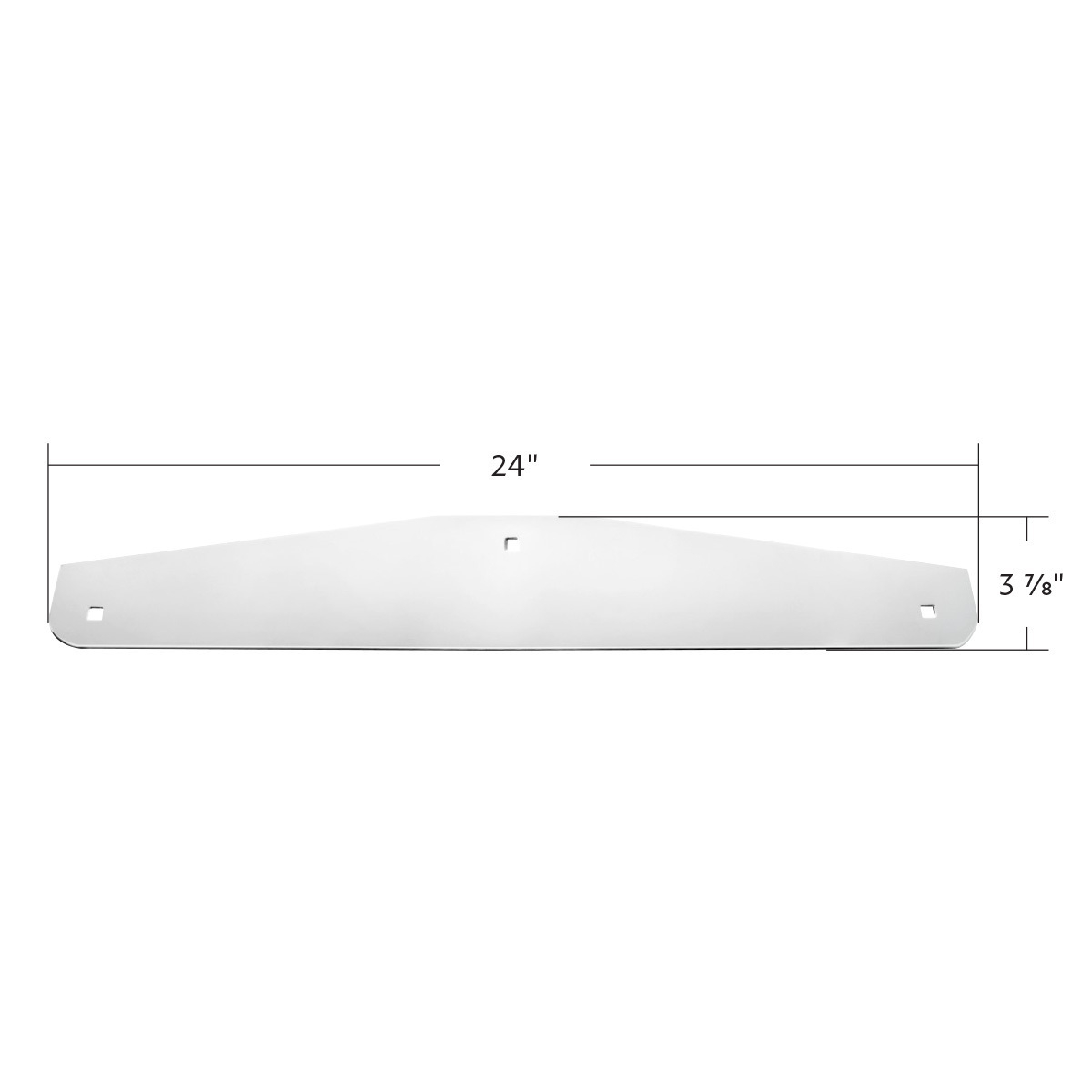 4" X 24" Chrome Standard Bottom Mud Flap Plate - Bolt Thru (Box of 2)