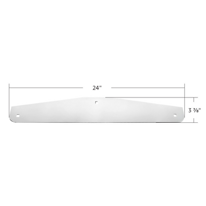 4" X 24" Chrome Standard Bottom Mud Flap Plate - Bolt Thru (Box of 2)
