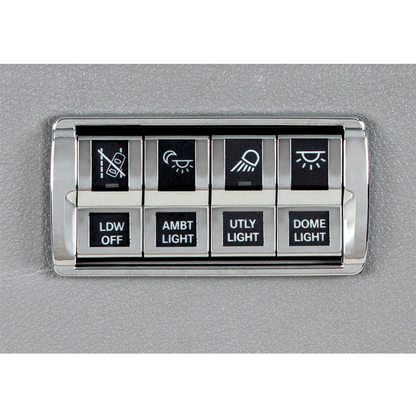Chrome 4-Switch Dash Panel Trim For 2018-2026 Freightliner Cascadia