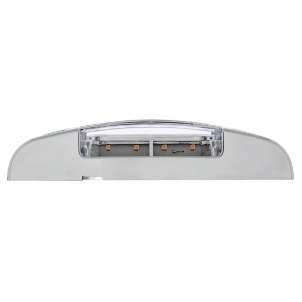 16 LED Reflector Light (Clearance/Marker) With Chrome Bezel - Amber LED/Clear Lens