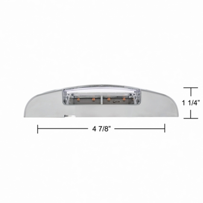 16 LED Reflector Light (Clearance/Marker) With Chrome Bezel - Amber LED/Clear Lens