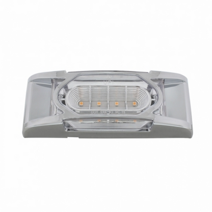 16 LED Reflector Light (Clearance/Marker) With Chrome Bezel - Amber LED/Clear Lens