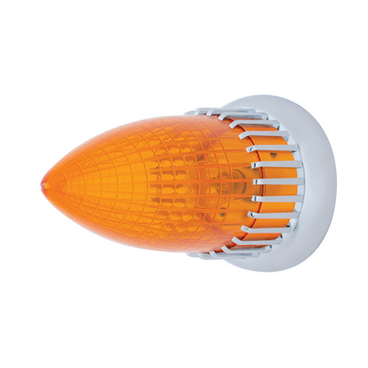 1959 Cadillac Style Tail Light With Flush Mount Bezel, Amber Lens