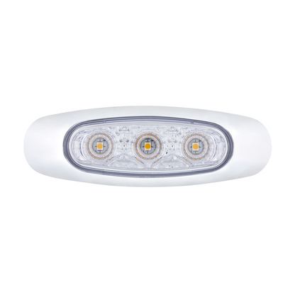 5 LED Reflector Auxiliary/Utility Light With Side Ditch Light - Amber LED/Clear Lens (Card)