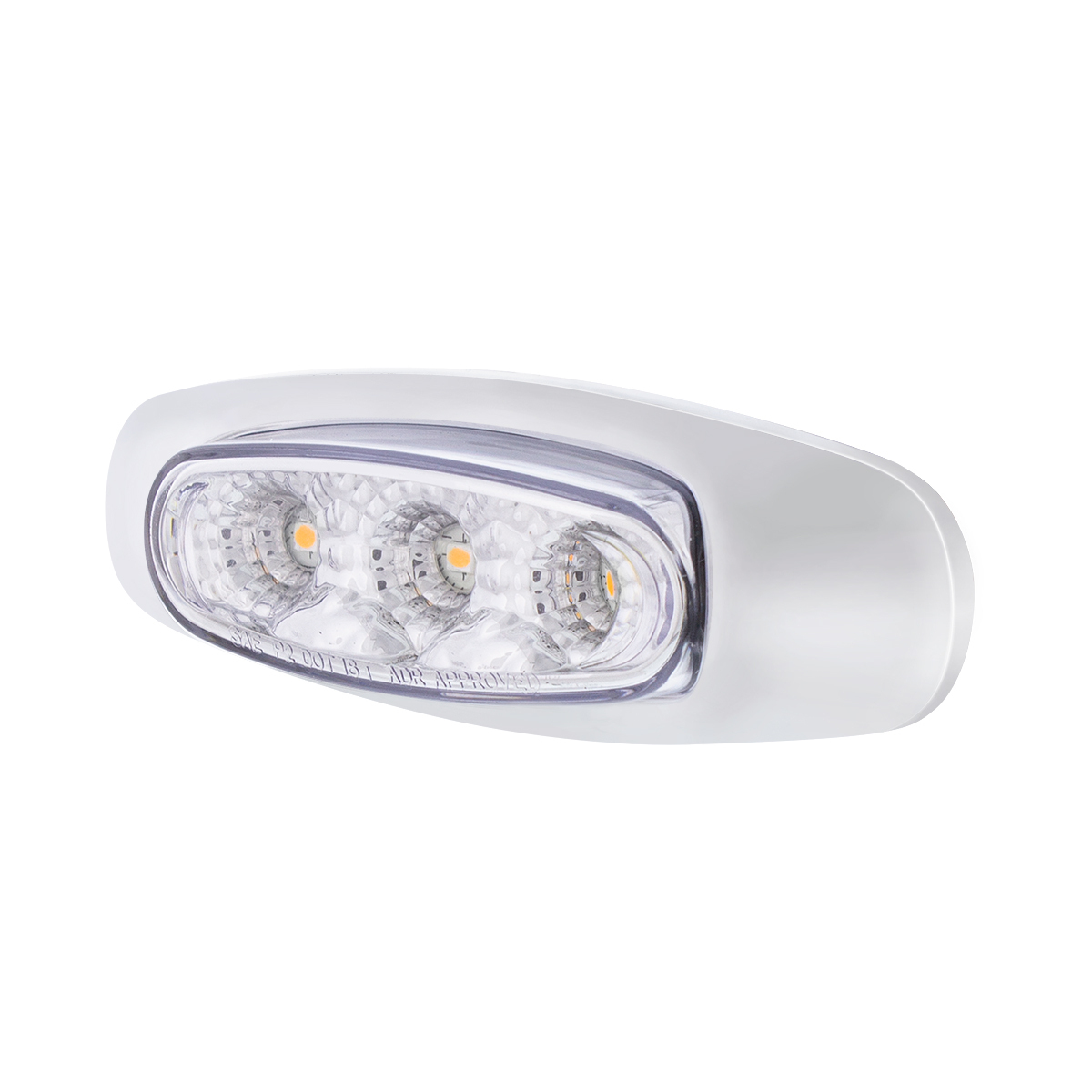 5 LED Reflector Auxiliary/Utility Light With Side Ditch Light - Amber LED/Clear Lens (Card)