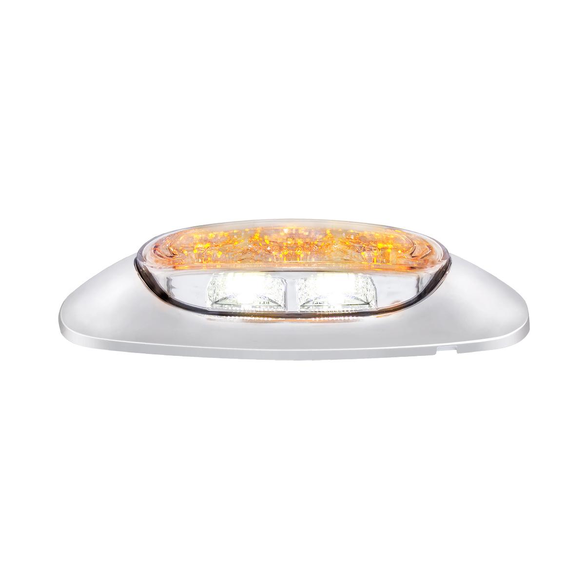 5 LED Reflector Auxiliary/Utility Light With Side Ditch Light - Amber LED/Clear Lens (Card)