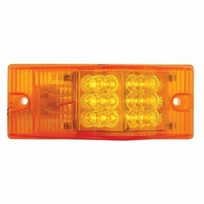 18 LED Reflector Light (Park, Turn & Clearance) - Amber LED/Amber Lens