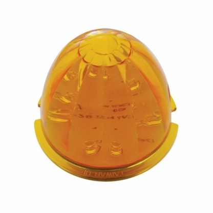 Fog Light Cover With 17 LED Watermelon Light For 2007-17 KW T660- Passenger -Amber LED/ Amber Lens