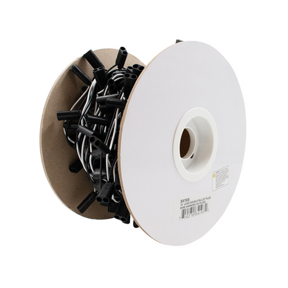 150 Count 2-Prong Female Bullet Plugs 16G Wire Harness Roll - 126' W/10" Lead Between Plugs