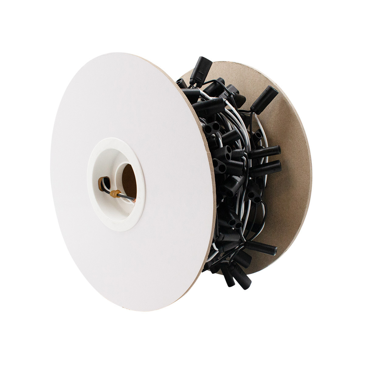 150 Count 2-Prong Female Bullet Plugs 16G Wire Harness Roll - 126' W/10" Lead Between Plugs