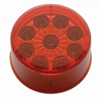 30" Heavy Duty Mud Flap Hangers With 9 LED Reflector End Cap & Bezel - Red LED/Red Lens (Pair)