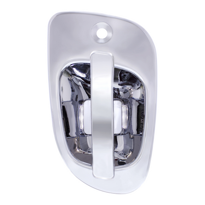 6 White LED Chrome Door Handle Cover for Freightliner - Passenger
