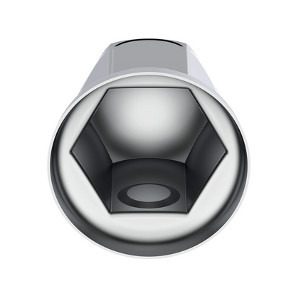 33mm X 2" Chrome Steel Standard Nut Cover With Flange