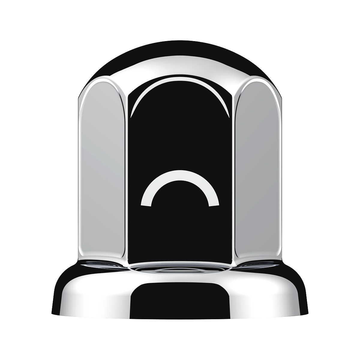 33mm X 2" Chrome Steel Standard Nut Cover With Flange