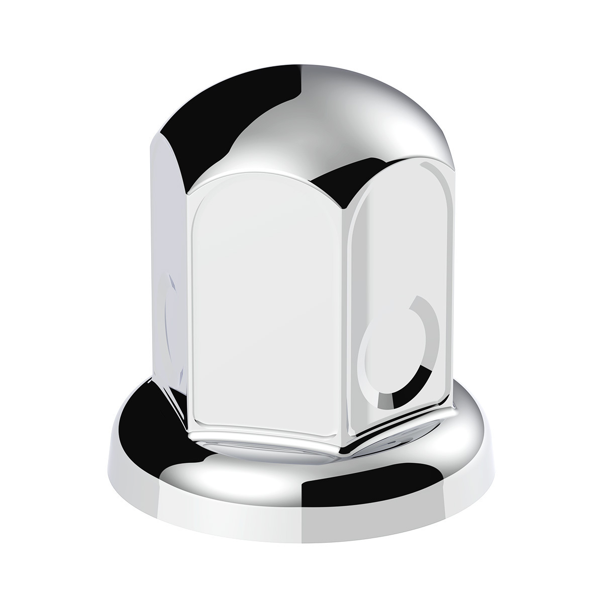 33mm X 2" Chrome Steel Standard Nut Cover With Flange
