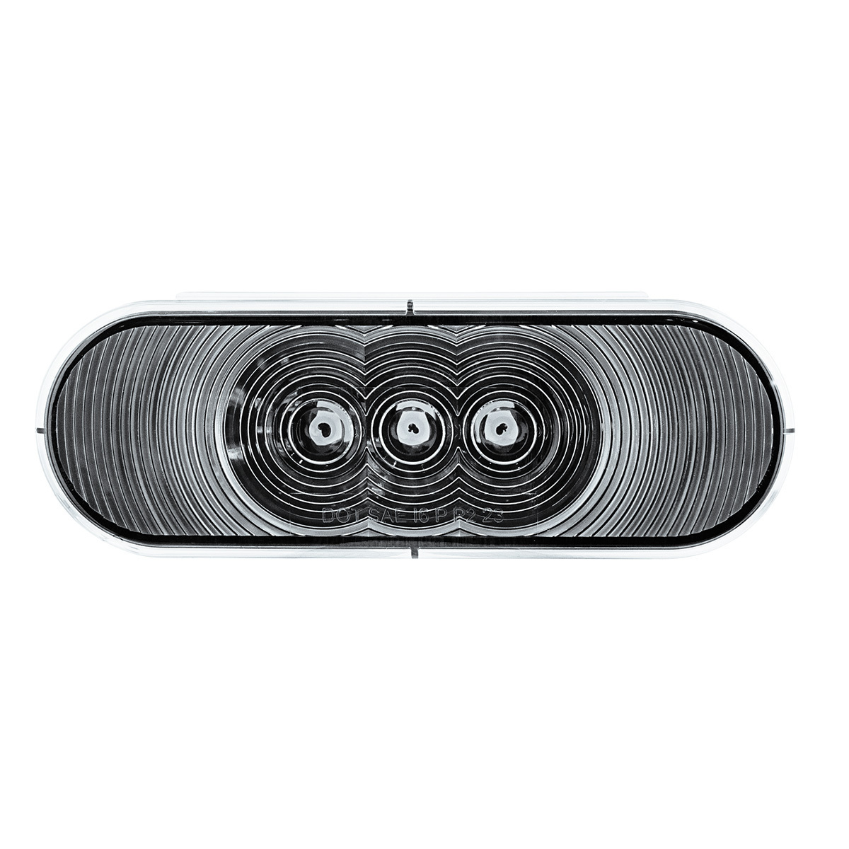 6 LED 6" Oval Light (Back-Up)-White LED/Clear Lens